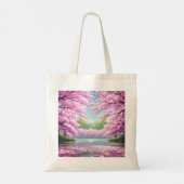 Cherry Blossom Canvas tas (Achterkant)