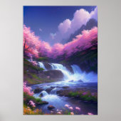 Cherry Blossom Cascade Poster (Voorkant)