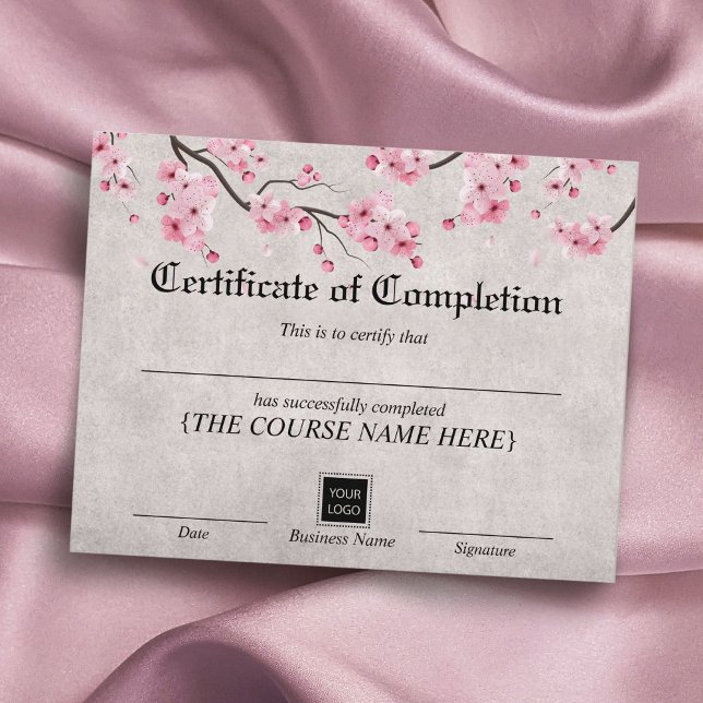 Cherry Blossom Certificate of Completion Award (Creator heeft geüpload)