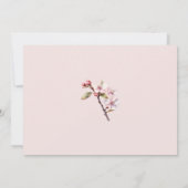 Cherry Blossom Champagne bruiloft repetitie diner Kaart (Achterkant)