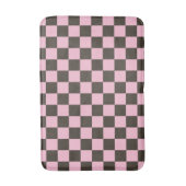 Cherry blossom checkered board pattern badmat (Voorkant Verticaal)