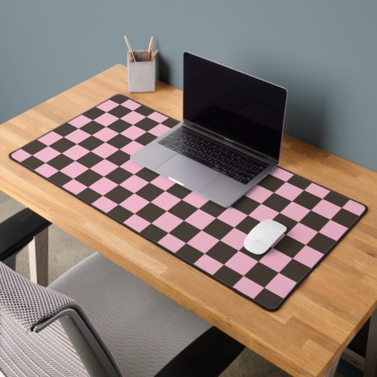Cherry blossom checkered board pattern bureaumat (Kantoor 2)