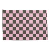 Cherry blossom checkered board pattern kussensloop (Achterkant-Rechts)