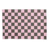 Cherry blossom checkered board pattern kussensloop (Voorkant-Links)