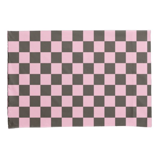 Cherry blossom checkered board pattern kussensloop (Voorkant-Rechts)