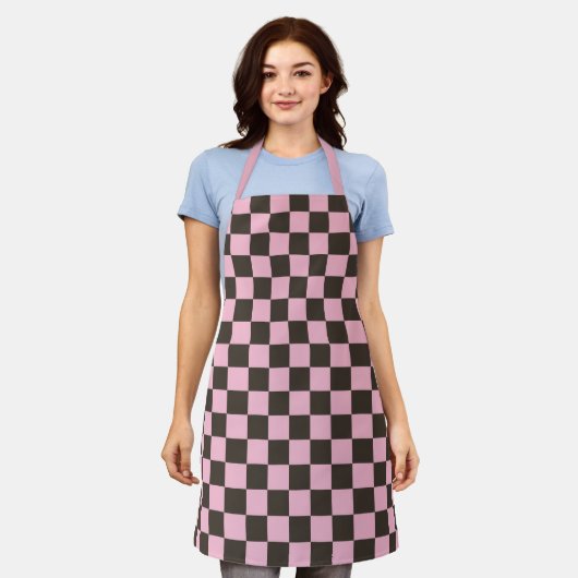 Cherry blossom checkered board pattern schort (Gedragen)