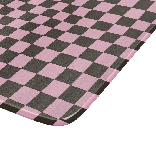 Cherry blossom checkered board pattern snijplank (Hoek)