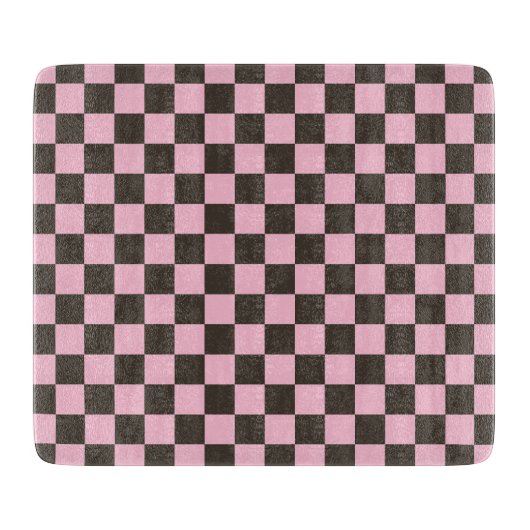 Cherry blossom checkered board pattern snijplank (Voorkant)