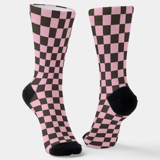 Cherry blossom checkered board pattern sokken (Gebogen)