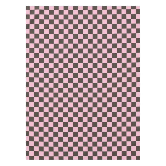 Cherry blossom checkered board pattern tafelkleed (Voorkant)