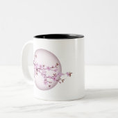 Cherry Blossom Cherry Tree Japan Sakura Tweekleurige Koffiemok (Voorkant links)