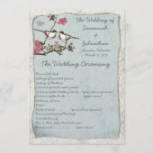 Cherry Blossom Chickadee Damask-programma's Programmakaart (Voorkant)