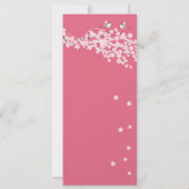  Cherry Blossom Chickadee Damask Wedding Kaart (Achterkant)