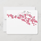  Cherry Blossom Chickadee Wedding RSVP (Achterkant)
