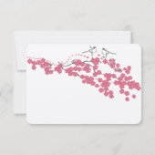  Cherry Blossom Chickadee Wedding RSVP (Achterkant)