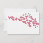  Cherry Blossom Chickadee Wedding RSVP Kaartje (Achterkant)