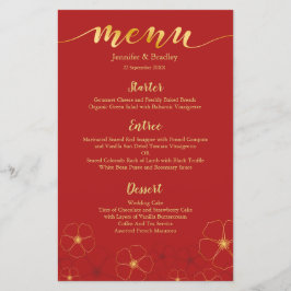 Cherry Blossom Chinees Dinner Menu | Aangepaste kl