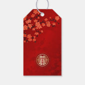 Cherry Blossom Chinees Huwelijk Welkom Cadeaulabel (Achterkant)