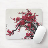Cherry Blossom - Chinees schilderen Mousepad Muismat (Met muis)