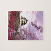 Cherry Blossom Chinese Castle Legpuzzel (Horizontaal)