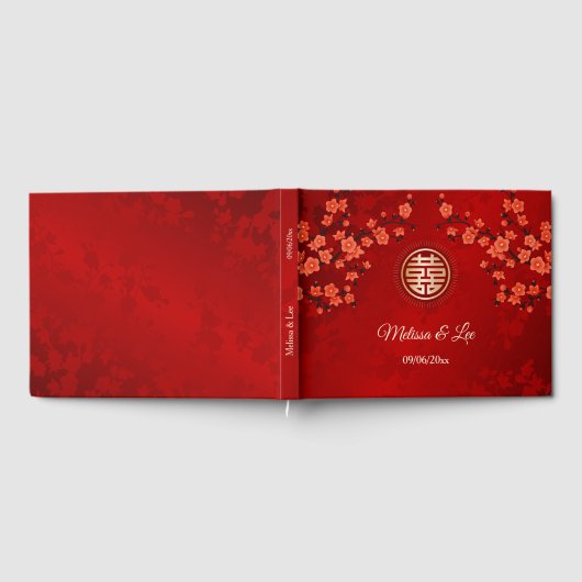 Cherry Blossom Chinese Wedding Gastenboek (Volledig)