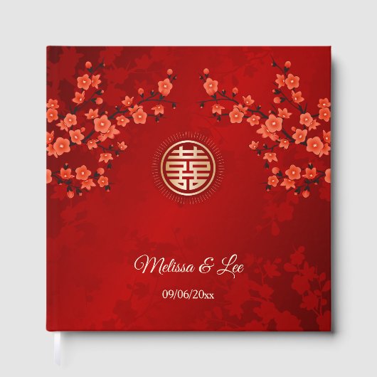 Cherry Blossom Chinese Wedding Gastenboek (Voorkant)