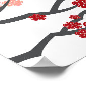 Cherry Blossom Chinese Wedding Guestbook Poster (Hoek)