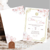 Cherry Blossom Chinoiserie Chinese bruiloft Kaart