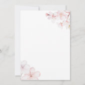 Cherry Blossom Chinoiserie Chinese bruiloft Kaart (Achterkant)