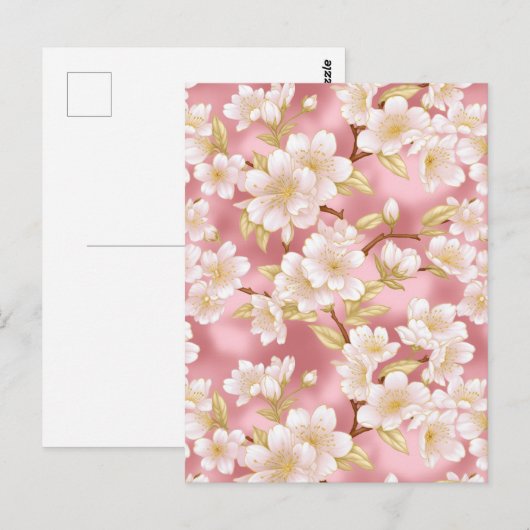 Cherry Blossom Chiyogami Briefkaart (Voorkant / Achterkant)