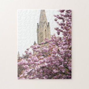 Cherry Blossom Church Steeple Islington Londen Ver Legpuzzel