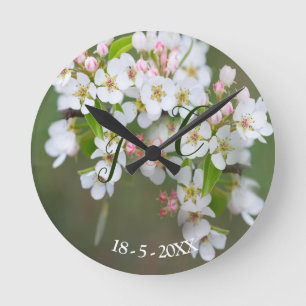 Cherry Blossom Clock Ronde Klok