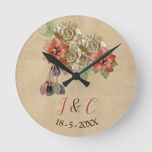 Cherry Blossom Clock Ronde Klok (Voorkant)