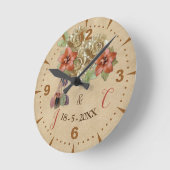 Cherry Blossom Clock Ronde Klok (Hoek)