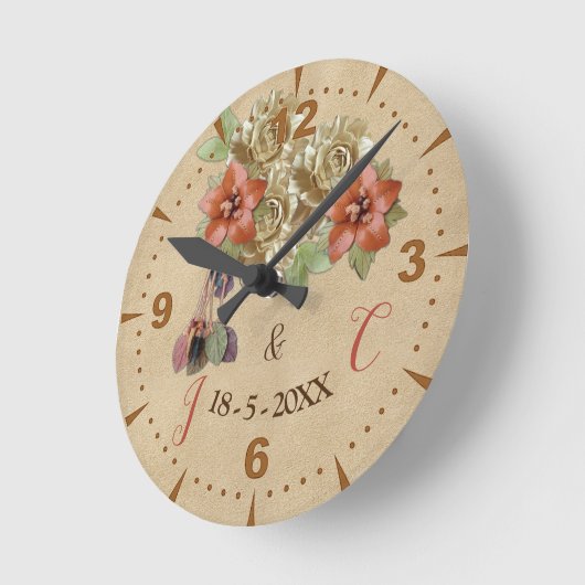 Cherry Blossom Clock Ronde Klok (Hoek)