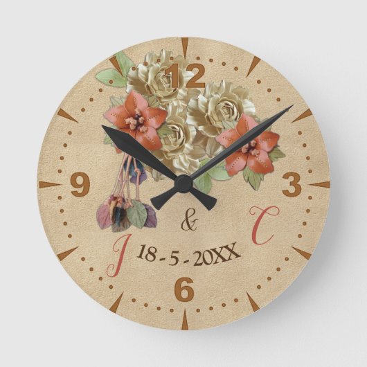Cherry Blossom Clock Ronde Klok (Voorkant)