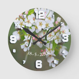 Cherry Blossom Clock Ronde Klok
