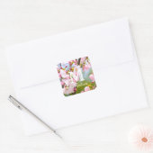 Cherry Blossom close up Vierkante Sticker (Envelop)