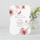Cherry Blossom Closeup Invitation Kaart (Staand voorkant)