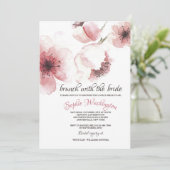 Cherry Blossom Closeup Invitation Kaart (Staand voorkant)