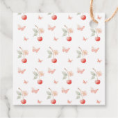 Cherry Blossom Clothesline Baby shower Bedankt Bedankjes Labels (Achterkant)