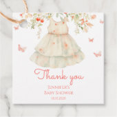 Cherry Blossom Clothesline Baby shower Bedankt Bedankjes Labels (Voorkant)
