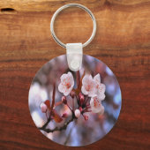 Cherry Blossom Cluster met roze en blauw Sleutelhanger (Voorkant)