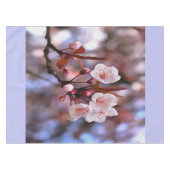 Cherry Blossom Cluster met roze en blauw Tafelkleed (Voorkant (Horizontaal))