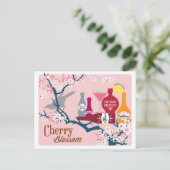 Cherry Blossom Cocktail Briefkaart (Staand voorkant)