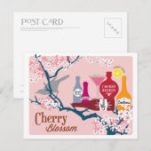 Cherry Blossom Cocktail Briefkaart (Voorkant / Achterkant)