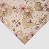 Cherry Blossom Coffee Cozy Pattern (10) Tissuepapier (Detail)