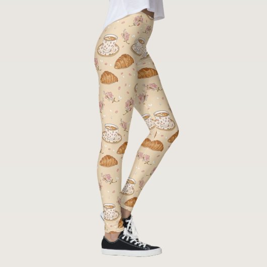 Cherry Blossom Coffee Cozy Pattern (2) Leggings (Rechts)