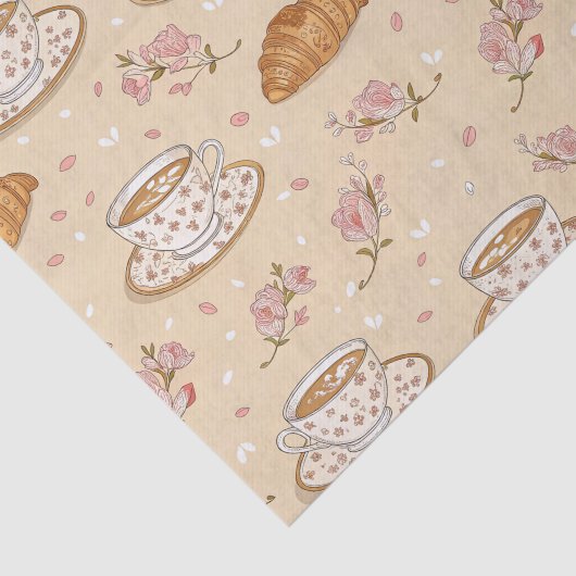 Cherry Blossom Coffee Cozy Pattern (2) Tissuepapier (Detail)