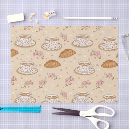 Cherry Blossom Coffee Cozy Pattern (2) Tissuepapier (Craft)